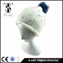 Unisex-Mode-Design benutzerdefinierte Pom Pom stricken Mütze und Hut